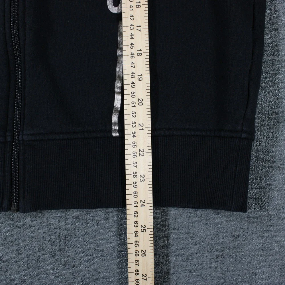 Michael Kors Womens Black Full Zip Logo‎ Sweatshirt Bomber Jacket Size M